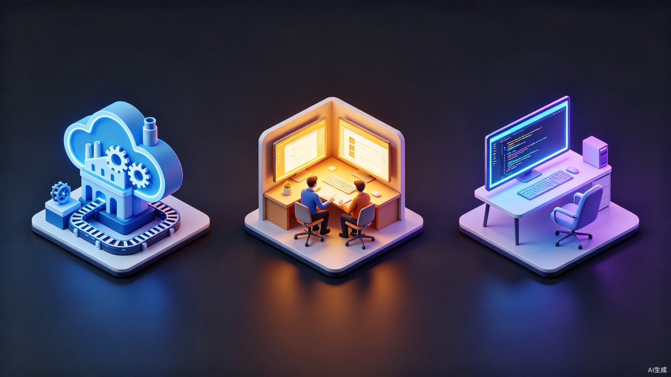 三款AI编程工具的对比示意图